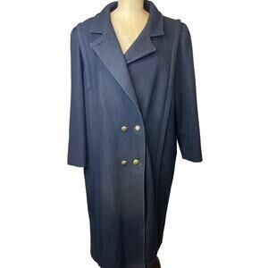 New York Girl Black Wool Full-Length‎ Coat - Vintage - Union Tag -